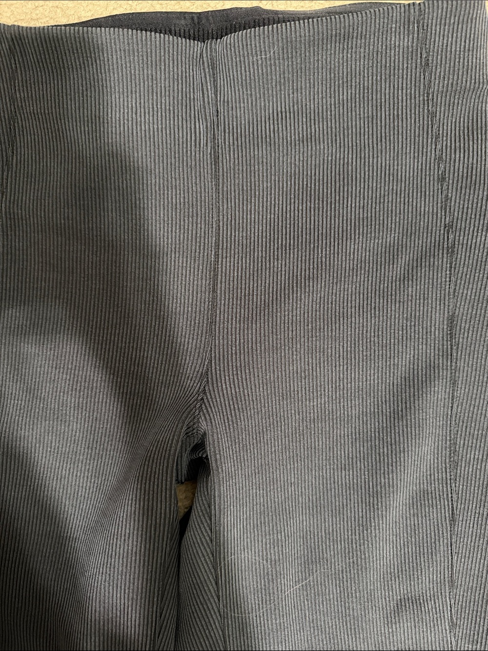 Navy/Gray Ribbed Flare Lululemon Pants - Picture 4 of 8